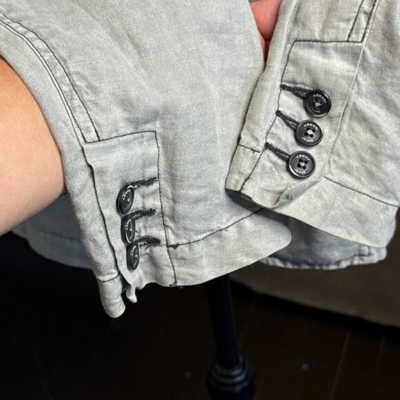 Armani Jeans Men’s Linen Blazer Jacket EU 48 US Small Gray Casual AJ 81 - Picture 5 of 16